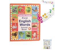 My First English Sound Toy,English Words Speaking Book,470+ Words, 21 Themes, Fun Word Game, Juguete Educativo for Educational Language,Alphabet Sound Book (Red)