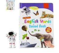 My First English Sound Toy,English Words Speaking Book,470+ Words, 21 Themes, Fun Word Game, Juguete Educativo for Educational Language,Alphabet Sound Book (B)