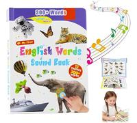 My First English Sound Toy, Interactive Learning Book, 470+ Words, 21 Themes, Fun Word Game, English Learning Talking Book, Educational toys for 1-6 year olds (B)
