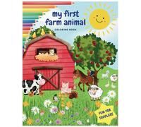 My First Farm Animal Coloring Book: Easy and Big Illustrations of Cows, Pigs, and More for Toddlers and Preschoolers