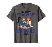 My First Father's Day As A Husband 2026 with Wife Girlfriend T-Shirt