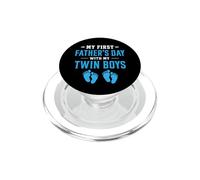 My First Father's Day Twin Boys Dad PopSockets PopGrip for MagSafe