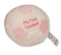 ' My First Football' Baby Soft Toy with Rattle (Pink)