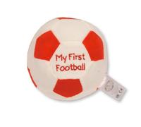 ' My First Football' Baby Soft Toy with Rattle (Red)