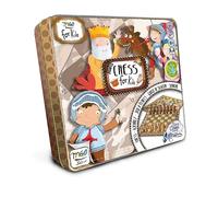 My First Games, Chess for Children and Families, Classic Board Games in a Metal Box, Toy Figures Made of Wooden Figures, Education and Fun, for 2-4 Players