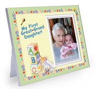 My First Great Granddaughter Picture Frame | New Great Grandparent Gifts | Baby Announcement Frame | Photo Frame Measures 8.25 x 7 | Holds a 3.5 x 5 in Photo | Front-Load Photo Design |Easy to Mail