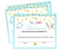 My First Haircut Certificate for Kids 8x10 Inch Baby First Haircut Keepsake Certificate Milestone Keepsake Card First Haircut Award for Kids Baby Girl Boy Salon 25 Pack