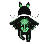 My First Halloween Outfit Girl, Cartoon Bat Pumkin Costume Halloween Newborn Cute Romper My 1St Cosplay Costume Outfits Hooded Jumpsuit