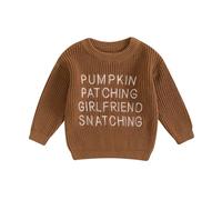 My First Halloween Outfit: Knitted Jumper for Baby Boys & Girls - Autumn Winter Knitwear with Pumpkin, Ghost & Letters Embroidery