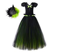 My First Halloween Outfit Witch Dress Up Kids Purple Witches Hat Pumpkin Costume Newborn Baby Clothes Ghost Costumes For for Party Kids Spooky Child Broom Parties (Green #1,2-3 Years)