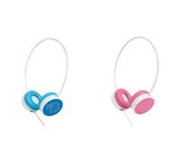 My first headphones with volume limiter for safe listening. Blue or pink.