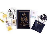 My First Holy Communion Boy Gift Set with Prayer Book, Rosary, Scapular, Lapel Pin, and Bookmark