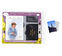 My First Holy Communion Gift Set For A Boy- My First Missal Book with Rosary & Crucifix (C5190)
