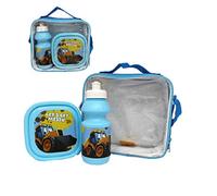 My First JCB Lunch Bag Sandwich Box and Bottle Set, 3 Pieces Set