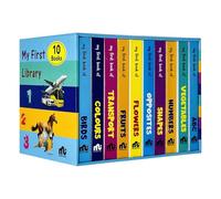 My First Library Box Set 1: 10 Board Books Collection Set (Birds, Colours, Transport, Fruits, Flowers, Opposites, Shapes, Numbers, Vegetables & ABC)