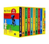 My First Library Box Set 2: 10 Board Books Collection Set (Pet & Farm Animals, Toys, Sea Animals, Baby Animals, Wild Animals, Foods, Baby Objects, People at Work, About Me & Things at Home)