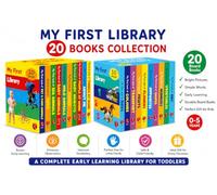 My First Library Collection: 20 Board Books for Babies & Toddlers | ABC, Numbers, Colours, Shapes, Animals & First Words | Educational Gift Set