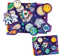 The Learning Journey: Space Puzzle Lift & Learn - Astronaut Moon Sun Puzzles for Toddlers - Preschool Games & Activities for Preschool Games & Activities for Children Ages 2-5 Years