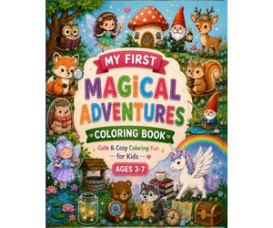 My First Magical Adventures Coloring Book: Cute & Cozy Coloring Fun for Kids Ages 3-7 with Fairies, Unicorns, Woodland Animals & Enchanted Scenes