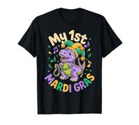 My First Mardi Gras Cute Dino Jester in Hat T-Shirt