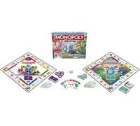 My First Monopoly Game, Board Game for Kids Ages 4, 2-Sided Gameboard, Playful