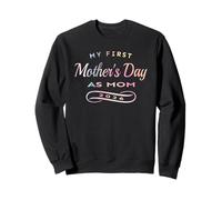 My First Mother's Day As Mom 2026 Colorful Graphic Sweatshirt