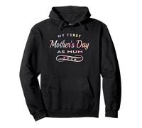 My First Mother's Day As Mum 2026 Colorful Graphic Pullover Hoodie