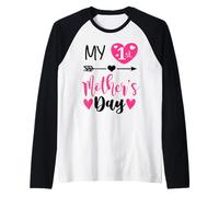 My First Mothers Day Outfit Mommy 1st Time Mom Happy Mother Raglan Baseball Tee