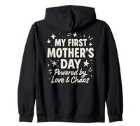 My First Mother's Day Powered By Love & Chaos - Mama Zip Hoodie
