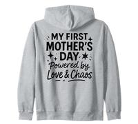 My First Mother's Day Powered By Love & Chaos - Mama Zip Hoodie