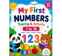 My First Number Tracing and Activity: Fun Trace, Count, Color & Play Activities with Cute Animals, Dinosaurs, Space, Ocean Adventures and More!