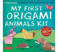 My First Origami Animals Kit: [Origami Kit with Book, 60 Papers, 180+ Stickers, 17 Projects]: Everything is Included: 60 Folding Sheets, Easy-to-Read Instructions, 180+ Stickers
