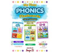 My First Phonics Fleshcards: Consonant Digraphs, Vowel Digraphs, Silent Letters, R-Controlled Vowels & Magic E for Kids Ages 4-7 | Learn to Read with Picture Flashcards