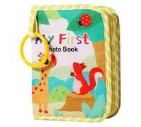 My First Photo Book, My First Photo Album, Toddler Photo Album, Baby FirstPhoto Album, My FirstSoft Cloth Family Photo Book with Name Card Name Tag Stickers, for Baby Shower Newborn Toddler Boy Girl
