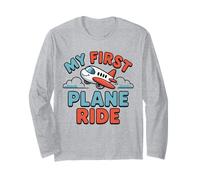 My First Plane Ride Cute Travel Airplane Family Trip Fun Fly Long Sleeve T-Shirt