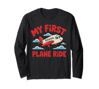 My First Plane Ride Cute Travel Airplane Family Trip Fun Fly Long Sleeve T-Shirt