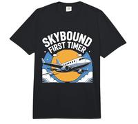 My First Plane Ride First Time Flying Adventure Airplane Kid Comfort Colors Adult Heavyweight T-Shirt