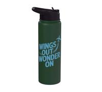 My First Plane Ride First Time Flying Adventure Airplane Kid Stainless Steel Insulated Water Bottle