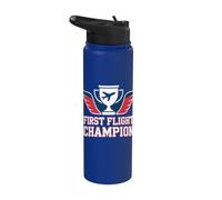 My First Plane Ride First Time Flying Adventure Airplane Kid Stainless Steel Insulated Water Bottle