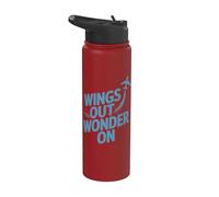 My First Plane Ride First Time Flying Adventure Airplane Kid Stainless Steel Insulated Water Bottle