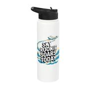 My First Plane Ride First Time Flying Adventure Airplane Kid Stainless Steel Insulated Water Bottle