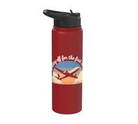 My First Plane Ride First Time Flying Adventure Airplane Kid Stainless Steel Insulated Water Bottle