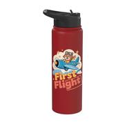 My First Plane Ride First Time Flying Adventure Airplane Kid Stainless Steel Insulated Water Bottle