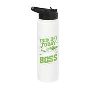 My First Plane Ride First Time Flying Adventure Airplane Kid Stainless Steel Insulated Water Bottle