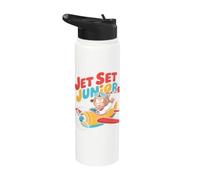 My First Plane Ride First Time Flying Adventure Airplane Kid Stainless Steel Insulated Water Bottle