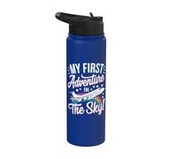 My First Plane Ride First Time Flying Adventure Stainless Steel Insulated Water Bottle