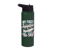 My First Plane Ride First Time Flying Adventure Stainless Steel Insulated Water Bottle