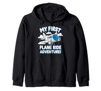 My First Plane Ride First Time Flying Adventure Zip Hoodie
