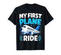 My First Plane Ride First Time Flying Airplane Boy Girl Kids T-Shirt