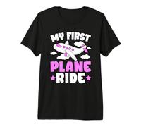 My First Plane Ride First Time Flying Airplane Premium T-Shirt